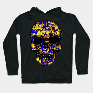 Gold and Blue Skull Hoodie